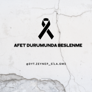 afet durumunda beslenme